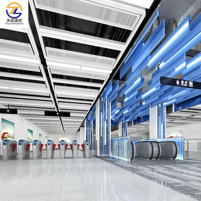 Indoor decoration fireproof and soundproof powder coated aluminum alloy ceiling